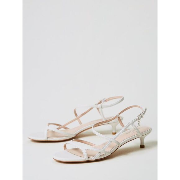 Twinset Actitude Heeled Sandal Woman White